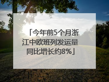 今年前5个月浙江中欧班列发运量同比增长约8%