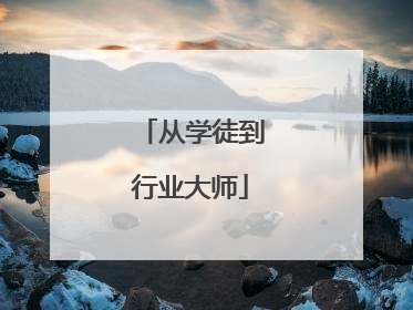 从学徒到行业大师