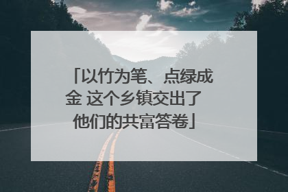 以竹为笔、点绿成金 这个乡镇交出了他们的共富答卷