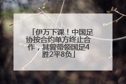 伊万下课！中国足协按合约单方终止合作，其曾带领国足4胜2平8负