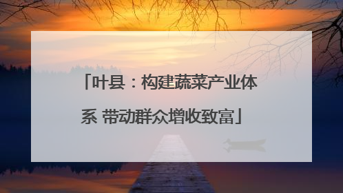 叶县：构建蔬菜产业体系 带动群众增收致富
