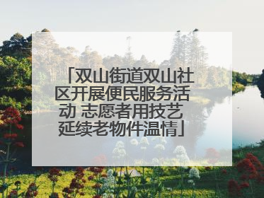双山街道双山社区开展便民服务活动 志愿者用技艺延续老物件温情