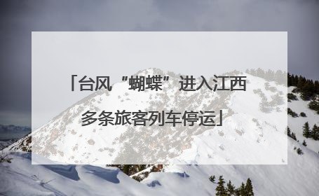 台风“蝴蝶”进入江西 多条旅客列车停运
