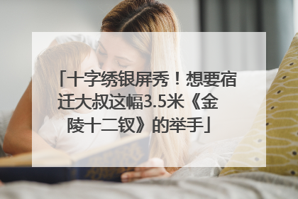 十字绣银屏秀！想要宿迁大叔这幅3.5米《金陵十二钗》的举手