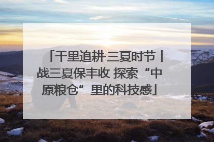 千里追耕·三夏时节丨战三夏保丰收 探索“中原粮仓”里的科技感