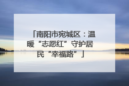 南阳市宛城区：温暖“志愿红”守护居民“幸福路”