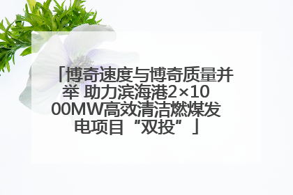 博奇速度与博奇质量并举 助力滨海港2×1000MW高效清洁燃煤发电项目“双投”