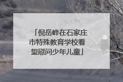 倪岳峰在石家庄市特殊教育学校看望慰问少年儿童
