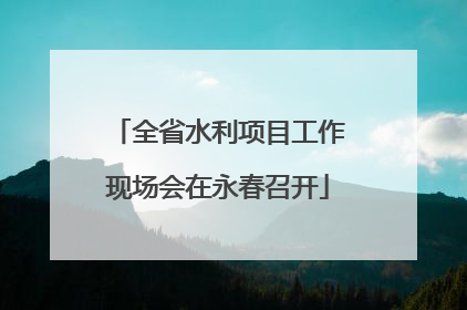 全省水利项目工作现场会在永春召开