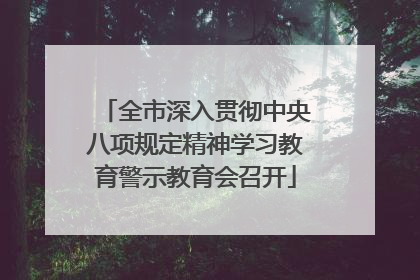 全市深入贯彻中央八项规定精神学习教育警示教育会召开