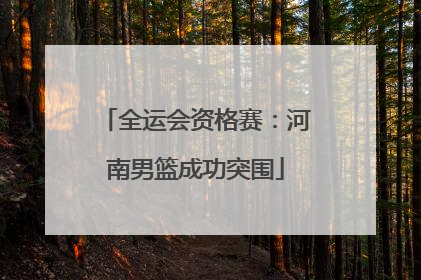 全运会资格赛：河南男篮成功突围