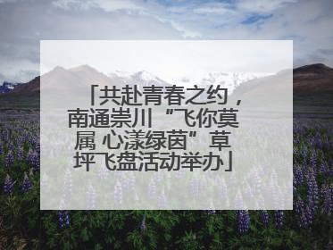 共赴青春之约，南通崇川“飞你莫属 心漾绿茵”草坪飞盘活动举办