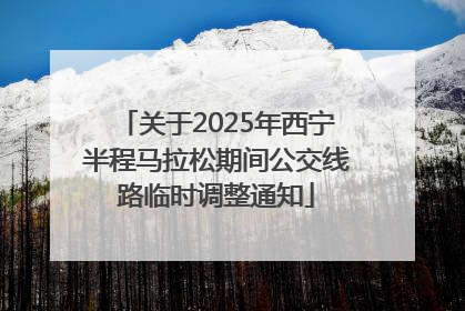 关于2025年西宁半程马拉松期间公交线路临时调整通知