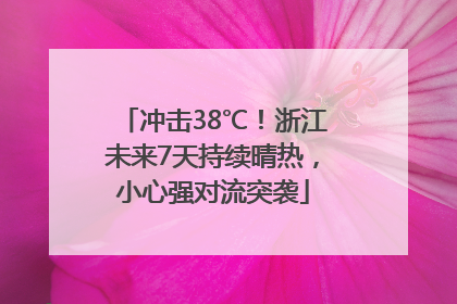 冲击38℃！浙江未来7天持续晴热，小心强对流突袭
