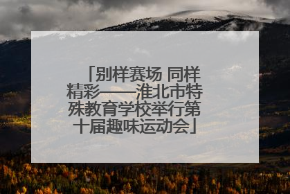 别样赛场 同样精彩——淮北市特殊教育学校举行第十届趣味运动会
