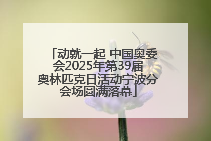 动就一起 中国奥委会2025年第39届奥林匹克日活动宁波分会场圆满落幕