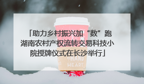 助力乡村振兴加“数”跑 湖南农村产权流转交易科技小院授牌仪式在长沙举行