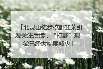北灵山徒步挖野韭菜引发关注后续，“打野”现象已经大幅度减少