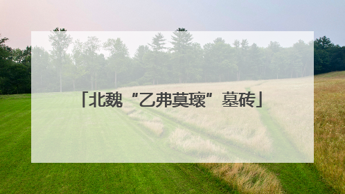 北魏“乙弗莫瓌”墓砖