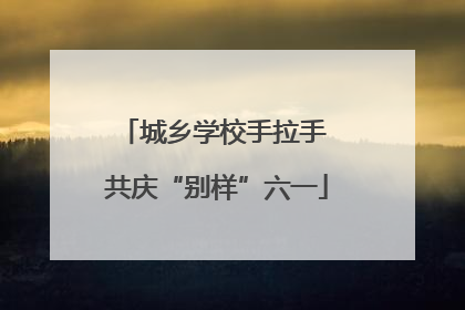 城乡学校手拉手 共庆“别样”六一