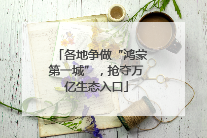 各地争做“鸿蒙第一城”，抢夺万亿生态入口