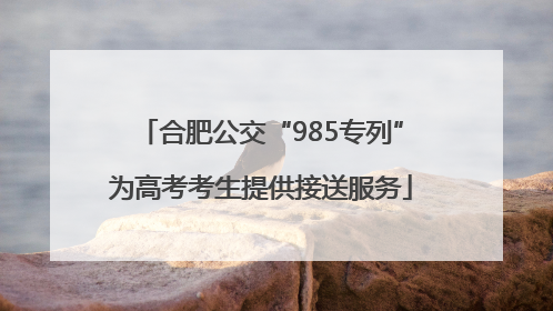 合肥公交“985专列”为高考考生提供接送服务