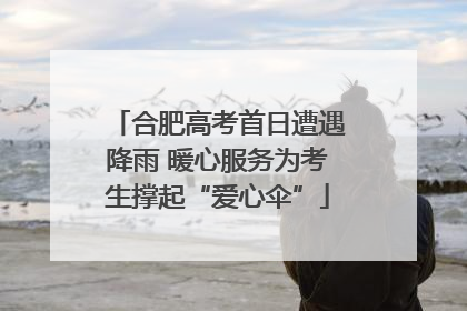 合肥高考首日遭遇降雨 暖心服务为考生撑起“爱心伞”