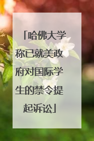 哈佛大学称已就美政府对国际学生的禁令提起诉讼