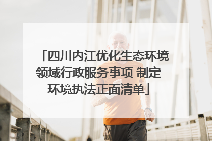 四川内江优化生态环境领域行政服务事项 制定环境执法正面清单
