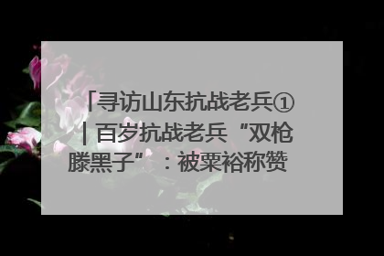 寻访山东抗战老兵①｜百岁抗战老兵“双枪滕黑子”：被粟裕称赞的“孤胆英雄”