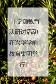 学前教育法研讨活动在兴华学前教育集团举行