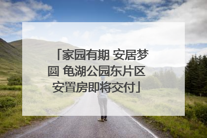 家园有期 安居梦圆 龟湖公园东片区安置房即将交付