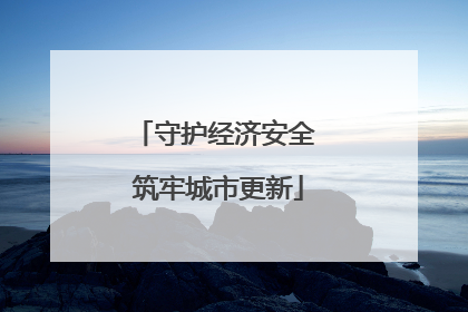 守护经济安全 筑牢城市更新