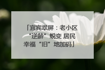 宜宾翠屏：老小区“逆龄”蜕变 居民幸福“旧”地加码