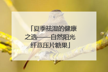 夏季祛湿的健康之选——自然阳光纤薏压片糖果