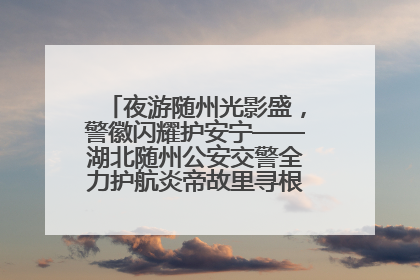 夜游随州光影盛，警徽闪耀护安宁——湖北随州公安交警全力护航炎帝故里寻根节夜游活动侧记