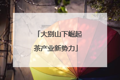 大别山下崛起茶产业新势力