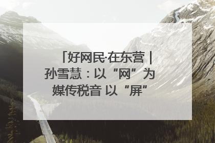 好网民·在东营｜孙雪慧：以“网”为媒传税音 以“屏”为介助发展