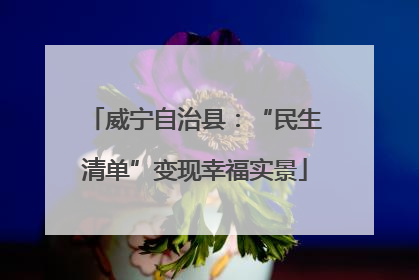 威宁自治县：“民生清单”变现幸福实景