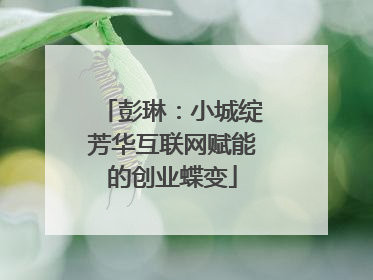 彭琳：小城绽芳华互联网赋能的创业蝶变