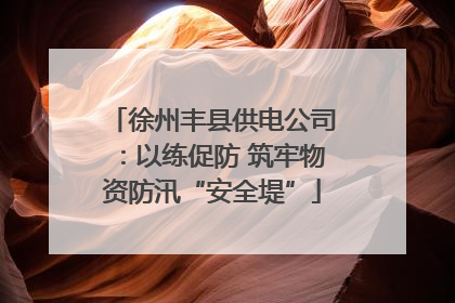 徐州丰县供电公司：以练促防 筑牢物资防汛“安全堤”