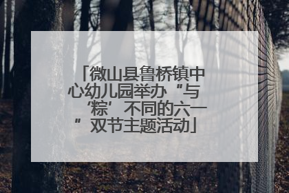 微山县鲁桥镇中心幼儿园举办“与‘粽’不同的六一”双节主题活动