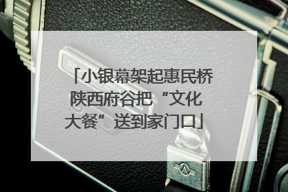 小银幕架起惠民桥 陕西府谷把“文化大餐”送到家门口