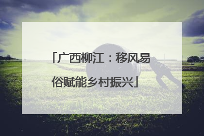 广西柳江：移风易俗赋能乡村振兴