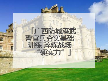 广西防城港武警官兵夯实基础训练 淬炼战场“硬实力”