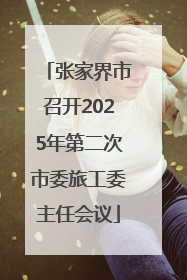 张家界市召开2025年第二次市委旅工委主任会议