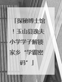探秘博士馆！玉山县逸夫小学学子解锁家乡“学霸密码”