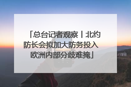 总台记者观察丨北约防长会拟加大防务投入 欧洲内部分歧难掩