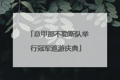 意甲那不勒斯队举行冠军巡游庆典