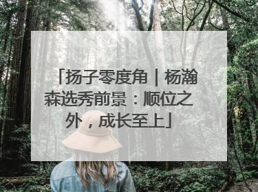 扬子零度角｜杨瀚森选秀前景：顺位之外，成长至上
